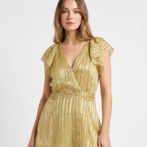 BCBGMaxAzria Silk Y2K Vintage Wrap Blouse